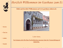 Tablet Screenshot of gasthaus-einhorn.de